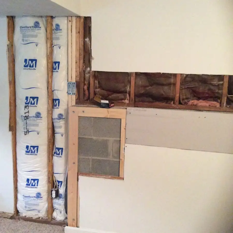 Wall insulation replacement during Structural Drying in Laurel
